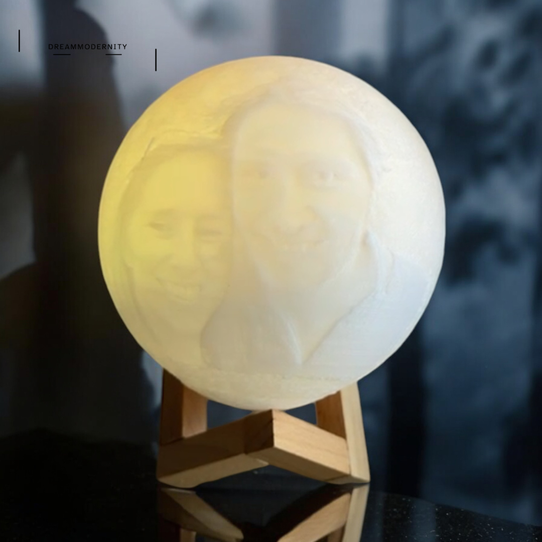 Persoonlijke 3D Geprinte Maanlamp - Uniek en Op Maat Gemaakt