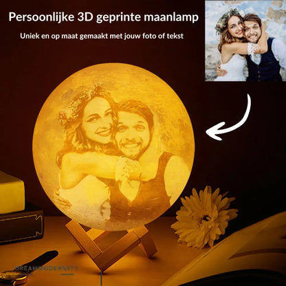 Black Friday Actie: Unieke 3D Geprinte Maanlamp - Op Maat Gemaakt (Met Jouw Persoonlijke Tekst Of