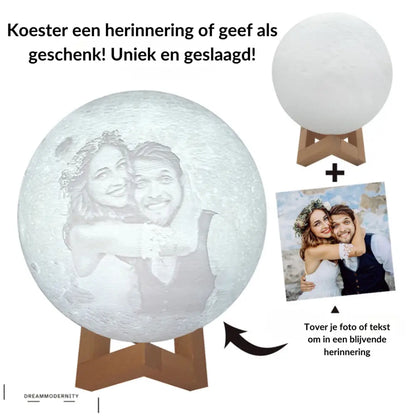 Black Friday Actie: Unieke 3D Geprinte Maanlamp - Op Maat Gemaakt (Met Jouw Persoonlijke Tekst Of